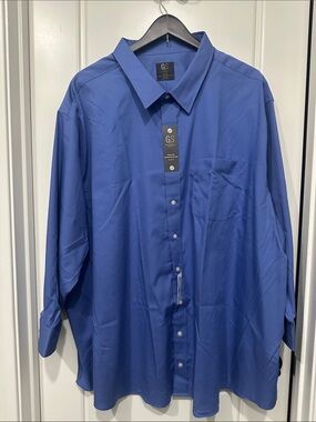 SD Collection Men’s Royal Blue Long-Sleeve Dress Shirt
